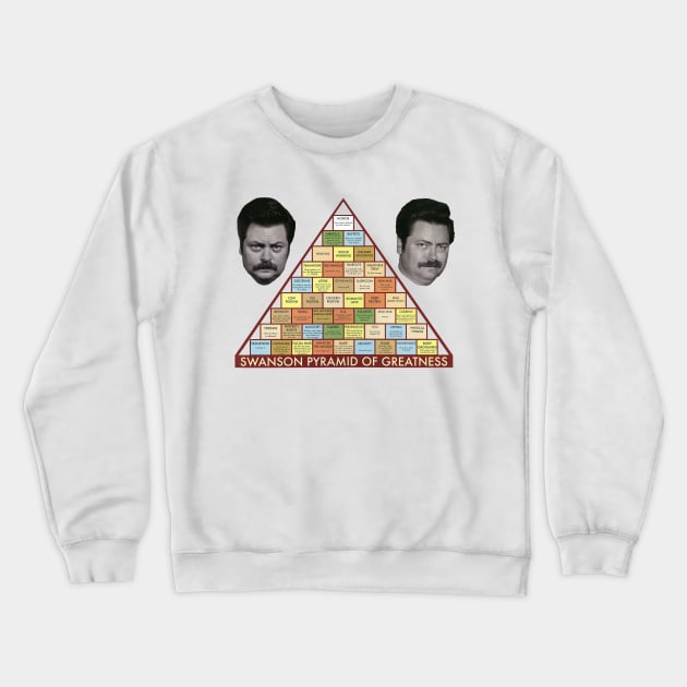 Ron Swanson Greatness Parks and Recreation Crewneck Sweatshirt by Sametheridge